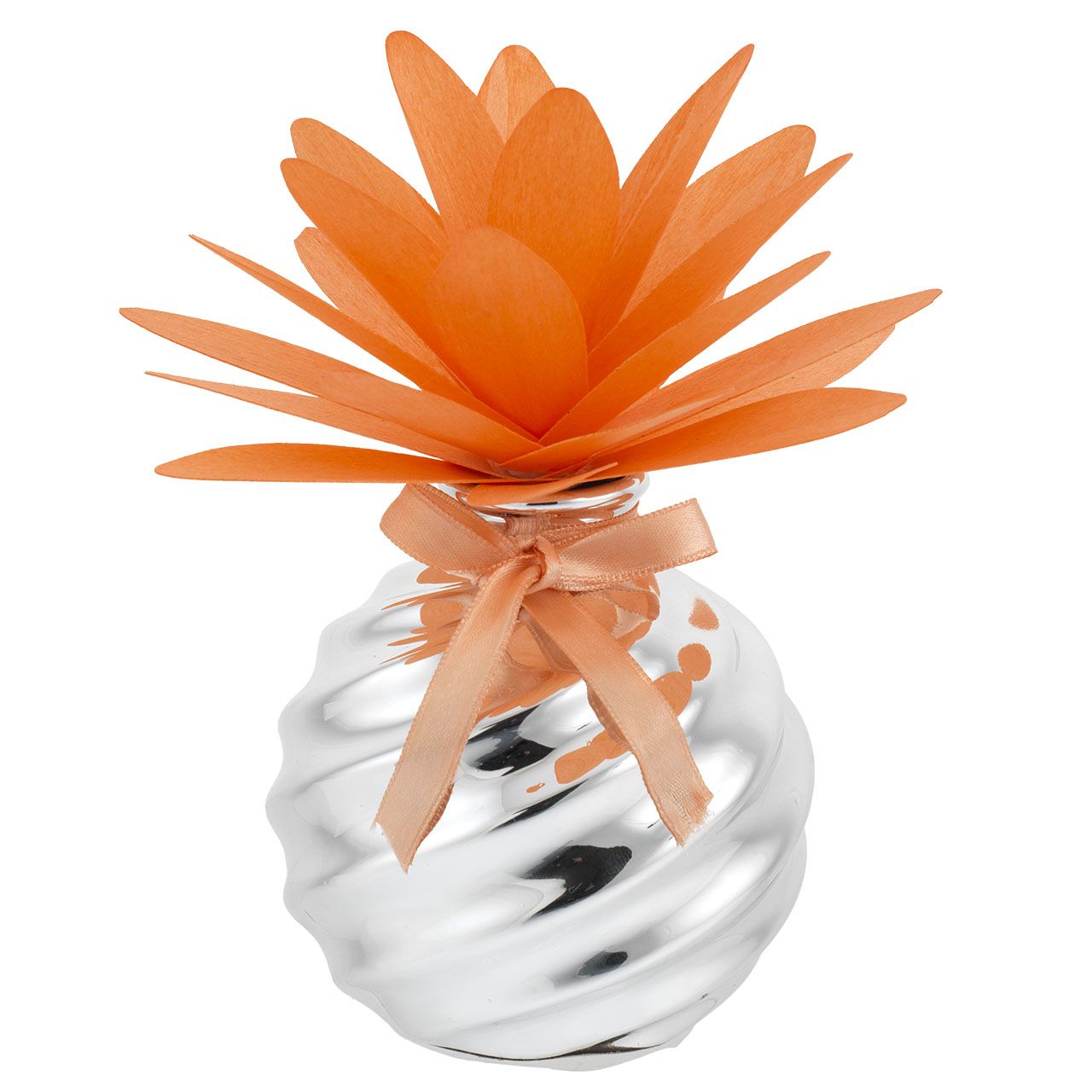 SFERA 95*100 CON DIFFUSORE DALIA STILIZZATA IN LEGNO SALMONE